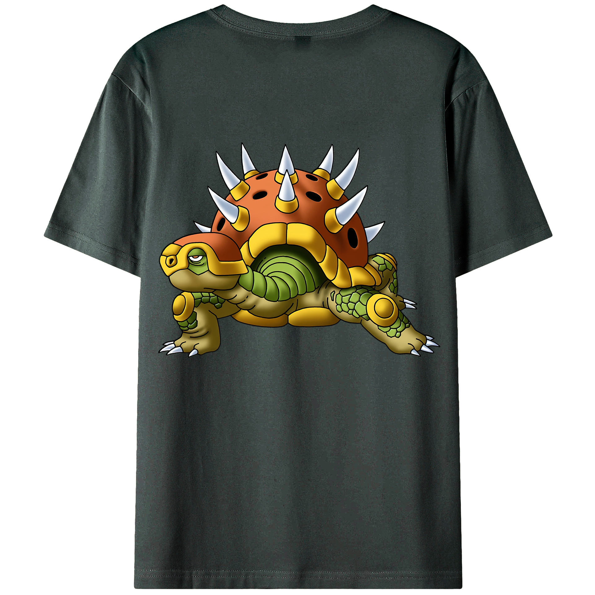 （画像用） ドラゴンクエスト Doragon Kuesuto Dragon Quest 綿100％ メンズ半袖Tシャツ（バックプリント） 通気性